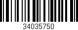 Código de barras (EAN, GTIN, SKU, ISBN): '34035750'