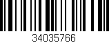 Código de barras (EAN, GTIN, SKU, ISBN): '34035766'
