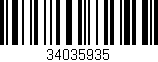 Código de barras (EAN, GTIN, SKU, ISBN): '34035935'