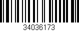 Código de barras (EAN, GTIN, SKU, ISBN): '34036173'