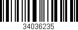 Código de barras (EAN, GTIN, SKU, ISBN): '34036235'