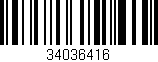 Código de barras (EAN, GTIN, SKU, ISBN): '34036416'