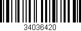 Código de barras (EAN, GTIN, SKU, ISBN): '34036420'
