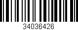Código de barras (EAN, GTIN, SKU, ISBN): '34036426'