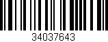 Código de barras (EAN, GTIN, SKU, ISBN): '34037643'