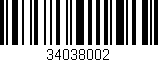 Código de barras (EAN, GTIN, SKU, ISBN): '34038002'