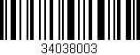 Código de barras (EAN, GTIN, SKU, ISBN): '34038003'