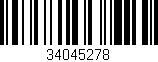 Código de barras (EAN, GTIN, SKU, ISBN): '34045278'