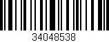 Código de barras (EAN, GTIN, SKU, ISBN): '34048538'