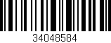 Código de barras (EAN, GTIN, SKU, ISBN): '34048584'