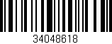 Código de barras (EAN, GTIN, SKU, ISBN): '34048618'
