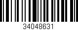 Código de barras (EAN, GTIN, SKU, ISBN): '34048631'