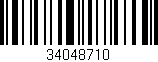 Código de barras (EAN, GTIN, SKU, ISBN): '34048710'