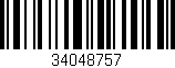 Código de barras (EAN, GTIN, SKU, ISBN): '34048757'