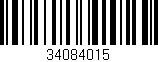 Código de barras (EAN, GTIN, SKU, ISBN): '34084015'