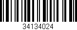 Código de barras (EAN, GTIN, SKU, ISBN): '34134024'