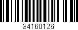 Código de barras (EAN, GTIN, SKU, ISBN): '34160126'