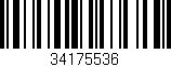 Código de barras (EAN, GTIN, SKU, ISBN): '34175536'