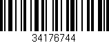 Código de barras (EAN, GTIN, SKU, ISBN): '34176744'