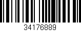 Código de barras (EAN, GTIN, SKU, ISBN): '34176889'