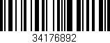 Código de barras (EAN, GTIN, SKU, ISBN): '34176892'