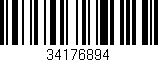 Código de barras (EAN, GTIN, SKU, ISBN): '34176894'