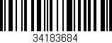 Código de barras (EAN, GTIN, SKU, ISBN): '34183684'