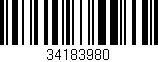 Código de barras (EAN, GTIN, SKU, ISBN): '34183980'