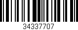 Código de barras (EAN, GTIN, SKU, ISBN): '34337707'