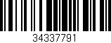 Código de barras (EAN, GTIN, SKU, ISBN): '34337791'