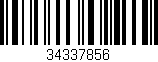 Código de barras (EAN, GTIN, SKU, ISBN): '34337856'