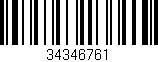 Código de barras (EAN, GTIN, SKU, ISBN): '34346761'