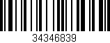 Código de barras (EAN, GTIN, SKU, ISBN): '34346839'