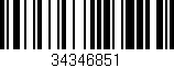 Código de barras (EAN, GTIN, SKU, ISBN): '34346851'