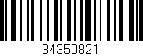 Código de barras (EAN, GTIN, SKU, ISBN): '34350821'