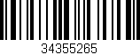 Código de barras (EAN, GTIN, SKU, ISBN): '34355265'