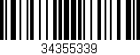 Código de barras (EAN, GTIN, SKU, ISBN): '34355339'