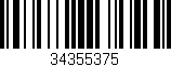 Código de barras (EAN, GTIN, SKU, ISBN): '34355375'