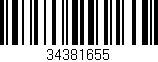 Código de barras (EAN, GTIN, SKU, ISBN): '34381655'