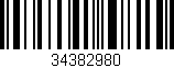 Código de barras (EAN, GTIN, SKU, ISBN): '34382980'