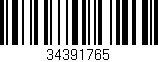Código de barras (EAN, GTIN, SKU, ISBN): '34391765'