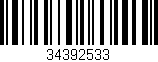Código de barras (EAN, GTIN, SKU, ISBN): '34392533'
