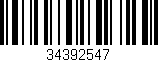 Código de barras (EAN, GTIN, SKU, ISBN): '34392547'