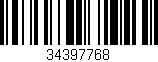Código de barras (EAN, GTIN, SKU, ISBN): '34397768'
