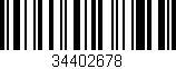 Código de barras (EAN, GTIN, SKU, ISBN): '34402678'