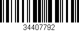 Código de barras (EAN, GTIN, SKU, ISBN): '34407792'
