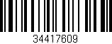 Código de barras (EAN, GTIN, SKU, ISBN): '34417609'