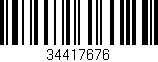 Código de barras (EAN, GTIN, SKU, ISBN): '34417676'