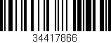 Código de barras (EAN, GTIN, SKU, ISBN): '34417866'