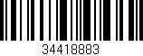Código de barras (EAN, GTIN, SKU, ISBN): '34418883'